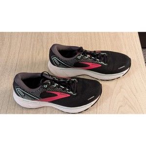 Brooks Ghost 14 #1203561B013 Black/Pink Lace-Up Running Shoes Women's Size (8)